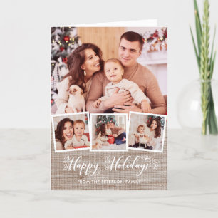 Rustic Linen & Glad helg Script 4-fotofoto