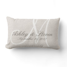 Rustic Linen Titta med White Monogram