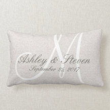 Rustic Linen Titta med White Monogram