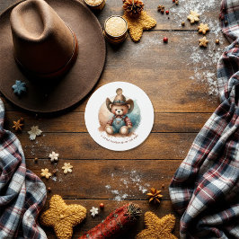 Rustic Little Cowboy Baby Shower Gåvor Etiketter