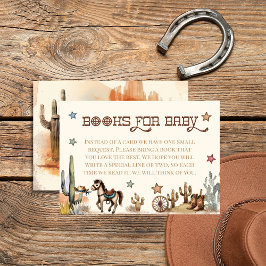Rustic Little Cowboy Western Books for Baby Card Tilläggskort