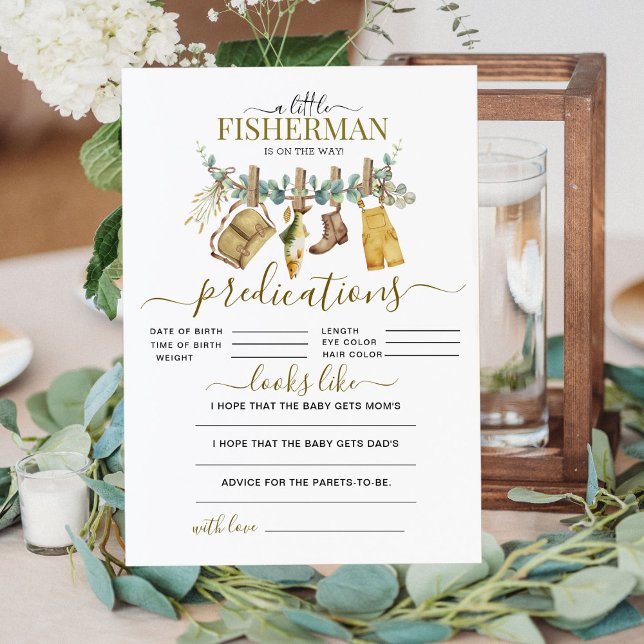 Rustic Little Fisherman Baby Shower Predictions (Skapare uppladdad)