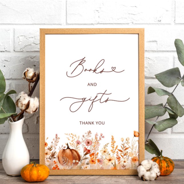 Rustic Little Pumpkin Bokar och Gifts Baby Shower Poster (Skapare uppladdad)