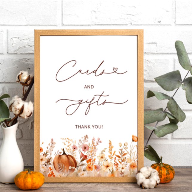 Rustic Little Pumpkin Fall Cards and Gifts Poster (Skapare uppladdad)