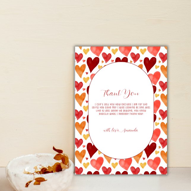 Rustic Little Swehoney Valentine Baby Shower Tack Kort (Rustic Little Sweetheart Valentine Baby Shower Thank You Card)