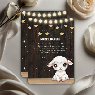 Rustic Little White Lamb Baby Shower Tilläggskort