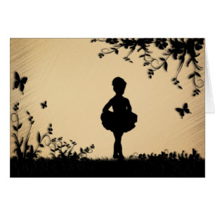 Rustic Littlest Ballerina Hälsningskort