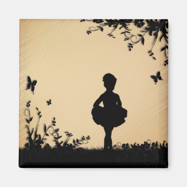 Rustic Littlest Ballerina Magnet (Framsidan)