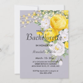 Rustic ljus Gult Blommigt-kandidat Inbjudningar