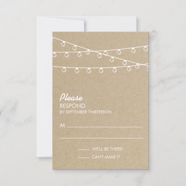 Rustic Ljus White Response OSA Kort (Framsida)
