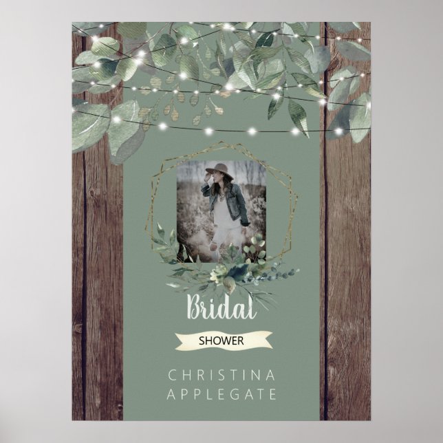 Rustic Ljus & Wood Photo Sage Möhippa III Poster (Framsidan)