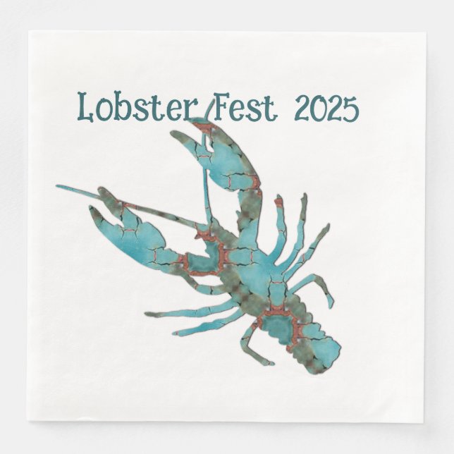 Rustic Lobster Napkins Pappersservett (Framsida)