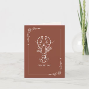 Rustic Lobster Terracotta Beach Wedding Tack Kort