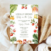 Rustic Locally Grown Farmers Market Baby Shower