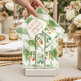 Rustic Locally Grown Neutral Sprout Baby Shower Pappersservett