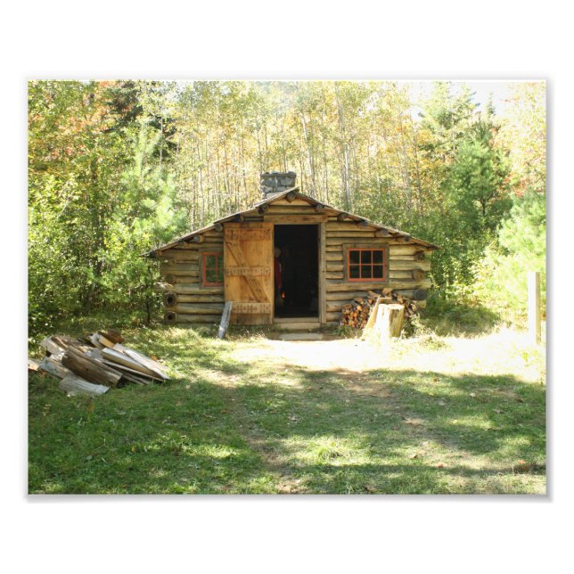 Rustic Log Cabin Fototryck (Framsidan)