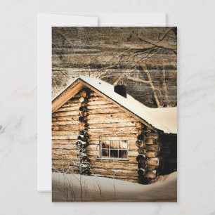 Rustic Log Cabin i Wilderness Inbjudningar
