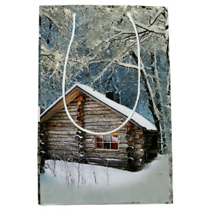 Rustic Log Cabin Winter Magic