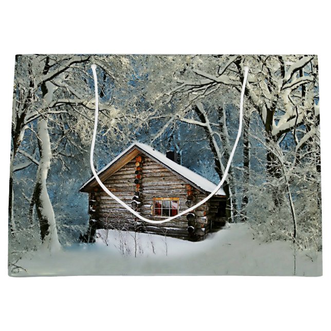 Rustic Log Cabin Winter Magic (Framsidan)