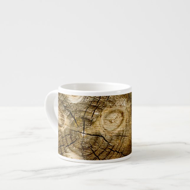 Rustic Log Roll Espressomugg (Framsida vänster)