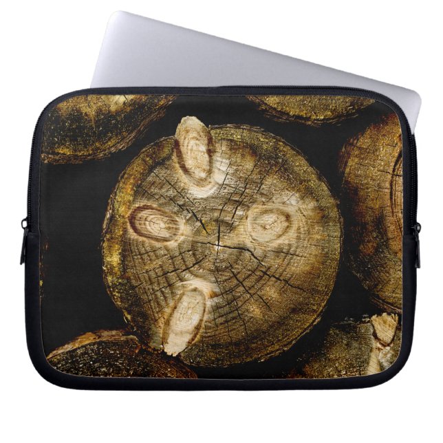 Rustic Log Roll Laptop Fodral (Framsidan)