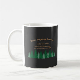 Rustic Logging Träd Cining Company Service Kaffemugg