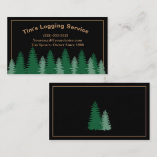 Rustic Logging Träd Company Service Visitkort