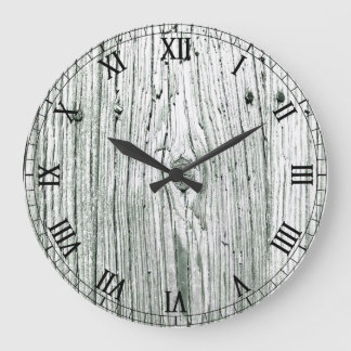 Rustic look White Toning Roman Numeral Clock Stor Klocka