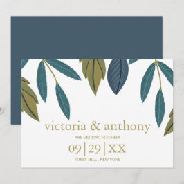 Rustic Löv Blommigt Bröllop Spara Datumet