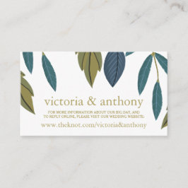 Rustic Löv Blommigt Bröllop webbplats Tilläggskort