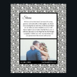 Rustic Löv Personligt bröllp Photo Giftermål Vows Poster<br><div class="desc">Minneshögtidlighålla din bröllopsdag genom att visa era bröllop-löften på dessa vackra poster. Den enkla, rustiska designen har snyggt-typografi och en snyggt löv mönster-bakgrund. Texten kan vara lätt att personlig med dina bröllop-löften, och du kan lägga till ett eget foto, en plats i bröllop och ett bröllop-datum för att skapa din...</div>