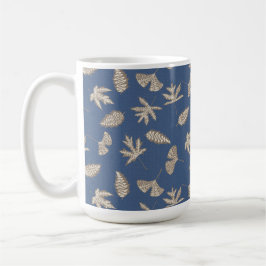 Rustic Löv Silhouettes, Denim Blue, Khaki, Cream Kaffemugg