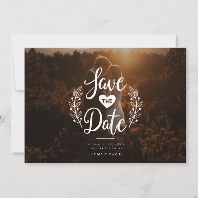 Rustic Love Save the Date Inbjudningar (Framsida)