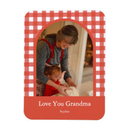 Rustic Love You Mormor Rutigt Fotografi Magnet