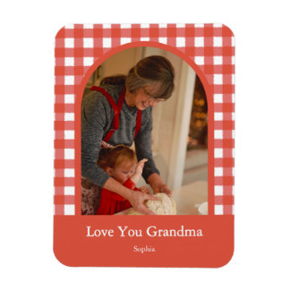 Rustic Love You Mormor Rutigt Fotografi Magnet
