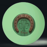 Rustic Lucky Horse Shoe Irish Personalized  Pingisboll<br><div class="desc">Personalize it with your name in a two-color tone.</div>