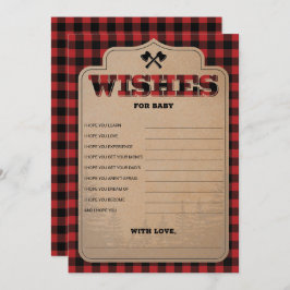 Rustic Lumberjack Boy Shower Önskemål för Baby