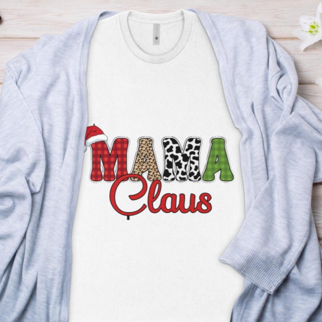 Rustic Lumberjack Mamma Claus T Shirt (Skapare uppladdad)