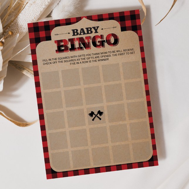 Rustic Lumberjack Play Baby Shower Bingo (Skapare uppladdad)