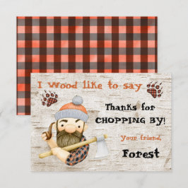 Rustic Lumberjack Tackkort-kort Inbjudningar