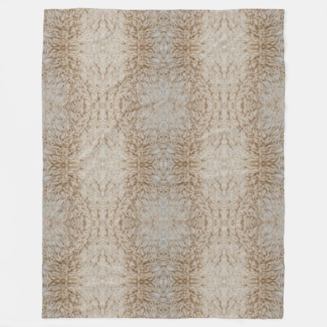 Rustic Luxe | Psykedelisk Får Varm Ull Textur Fleecefilt (Framsidan)