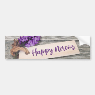 Rustic Lycklig Noroz Hyacint - Bumper Sticker Bildekal