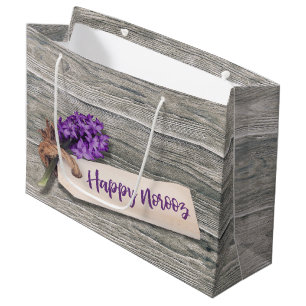 Rustic Lycklig Noroz Hyacinth - Large Gift Bag
