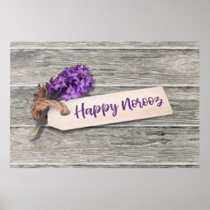 Rustic Lycklig Noroz Hyacinth - Poster