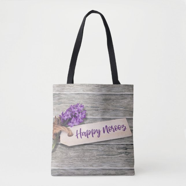 Rustic Lycklig Noroz Hyacinth - Tote Bag Tygkasse (Framsida)