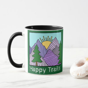 Rustic Lycklig Trails Mountains Mugg