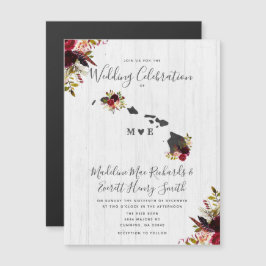 Rustic Magnetic Wedding-inbjudan från delstaten Ha Magnetisk Inbjudningskort