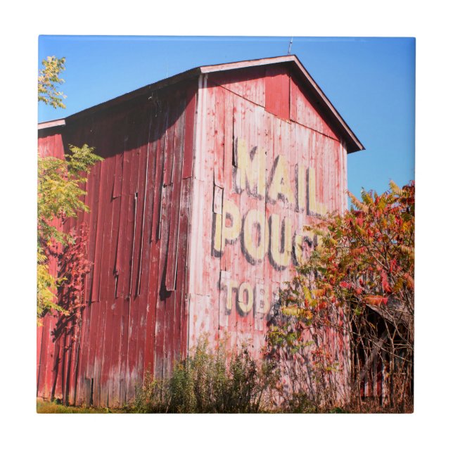 Rustic Mail Pouch Barn Kakelplatta (Framsidan)