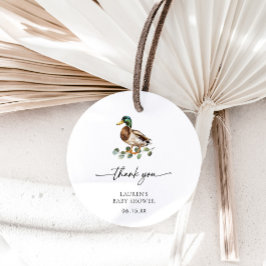 Rustic Mallard Anka Tack Baby Shower Gåvor Etiketter