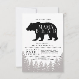 Rustic Mamma Bear | Babyskor Inbjudan